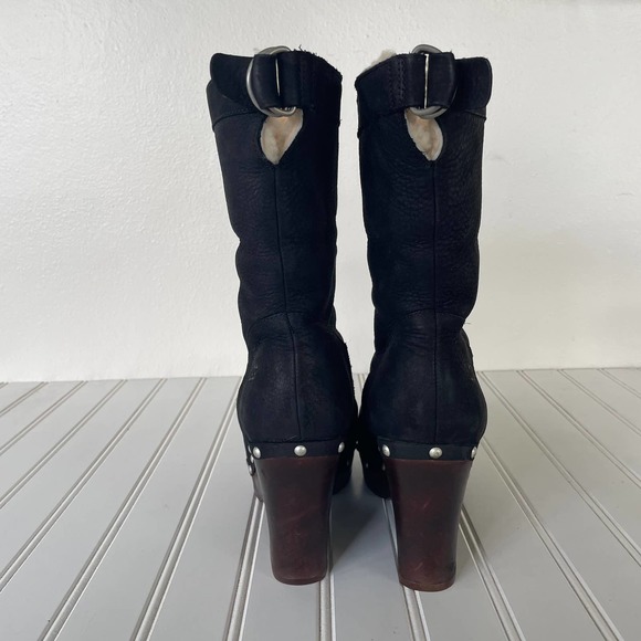 UGG Leather Carnegie Wood sole studded boots size 9 - Picture 5 of 15